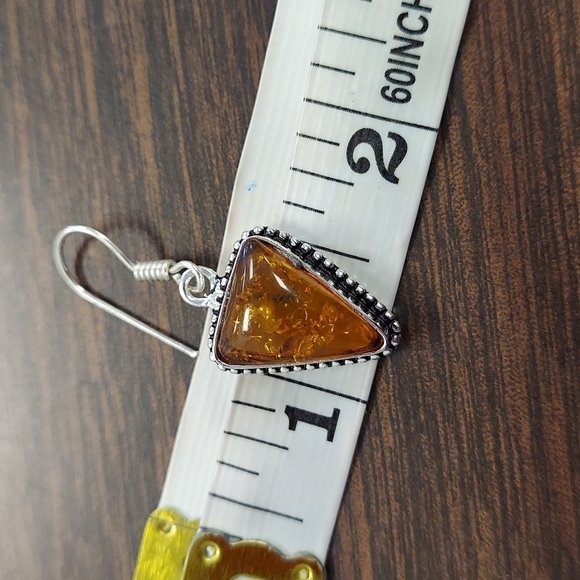BALTIC Amber Stamped Sterling Silver Necklace Set - Picture 11 of 12